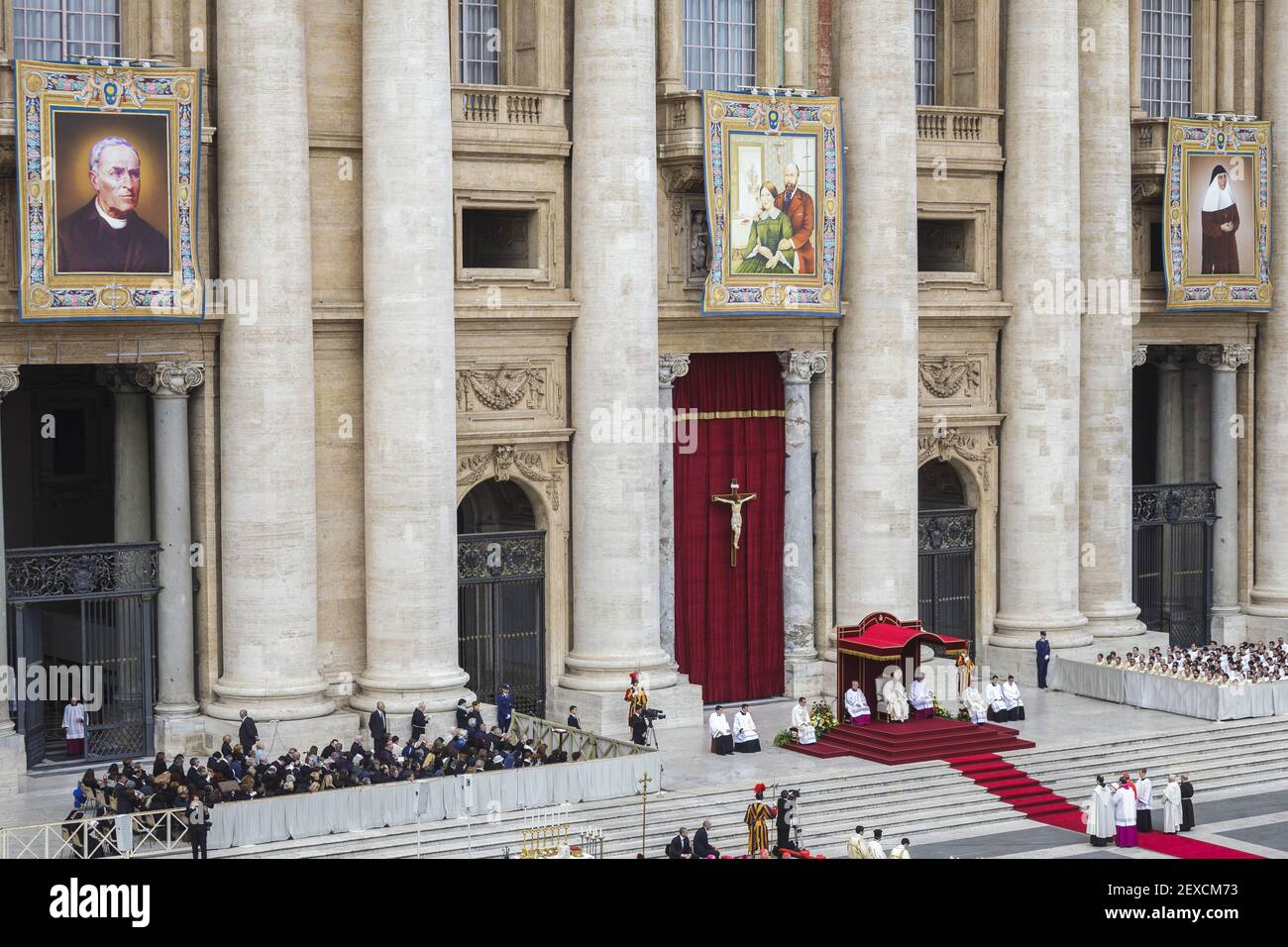 Pope Francis celebrates a Holy Mass for the canonization of four new