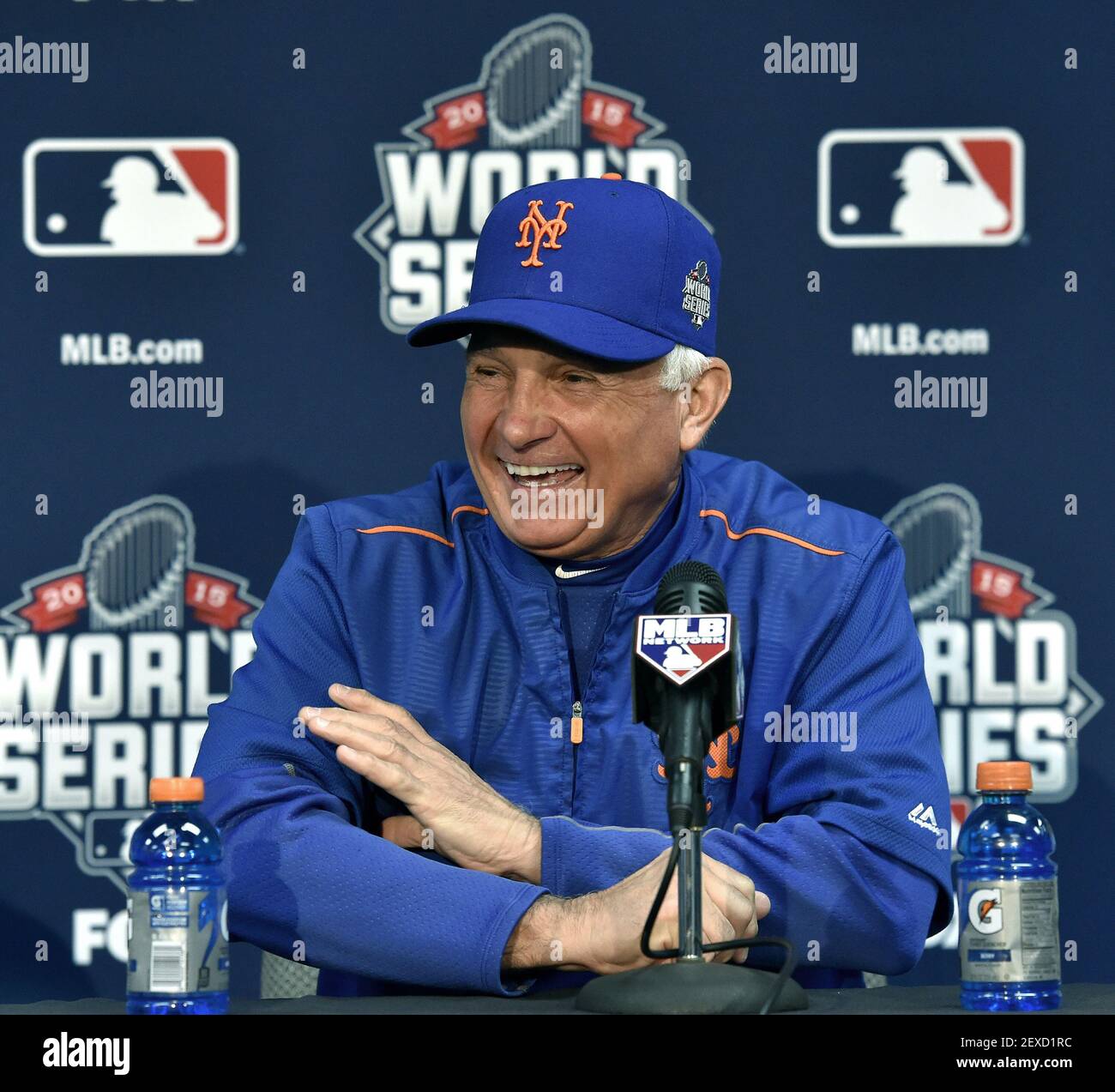 New York Mets manager Terry Collins during the World Series workout