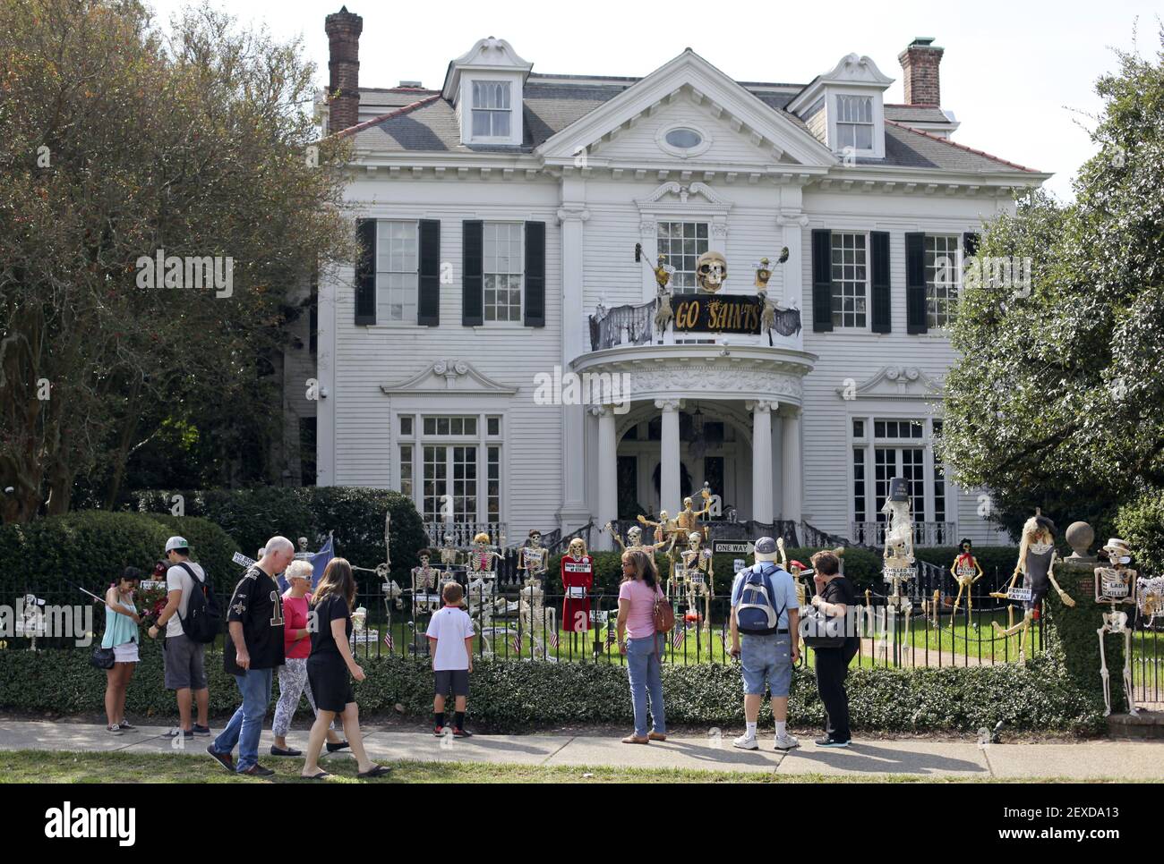 30 October 2015. New Orleans, Louisiana. The Skeleton Krewe mansion on