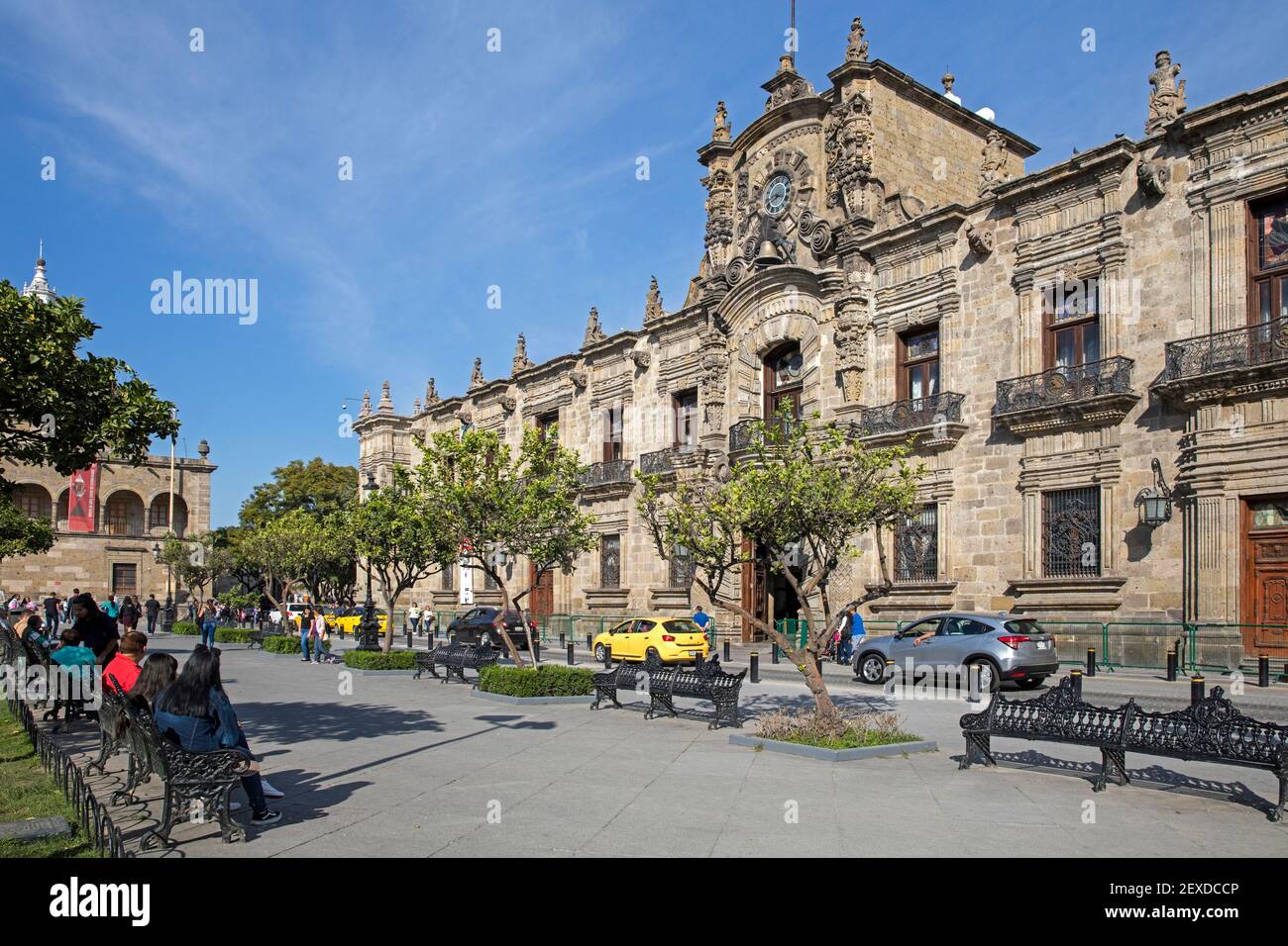 17th century city hall / town hall / Palacio Municipal de Guadalajara in the city Guadalajara, Jalisco, Mexico Stock Photo