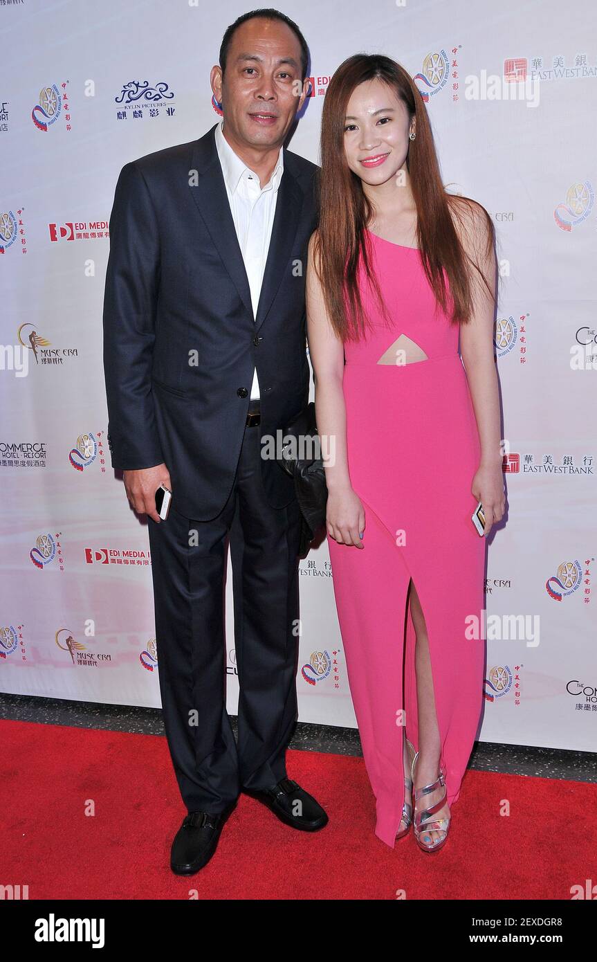 L-R) Actor Zhang Guang-Bei And Guest Arrives At The 11Th Annual Chinese  American Film Festival Opening Ceremony & Gold Angel Awards Ceremony Held  At The Ricardo Montalban Theatre In Los Angeles, Ca