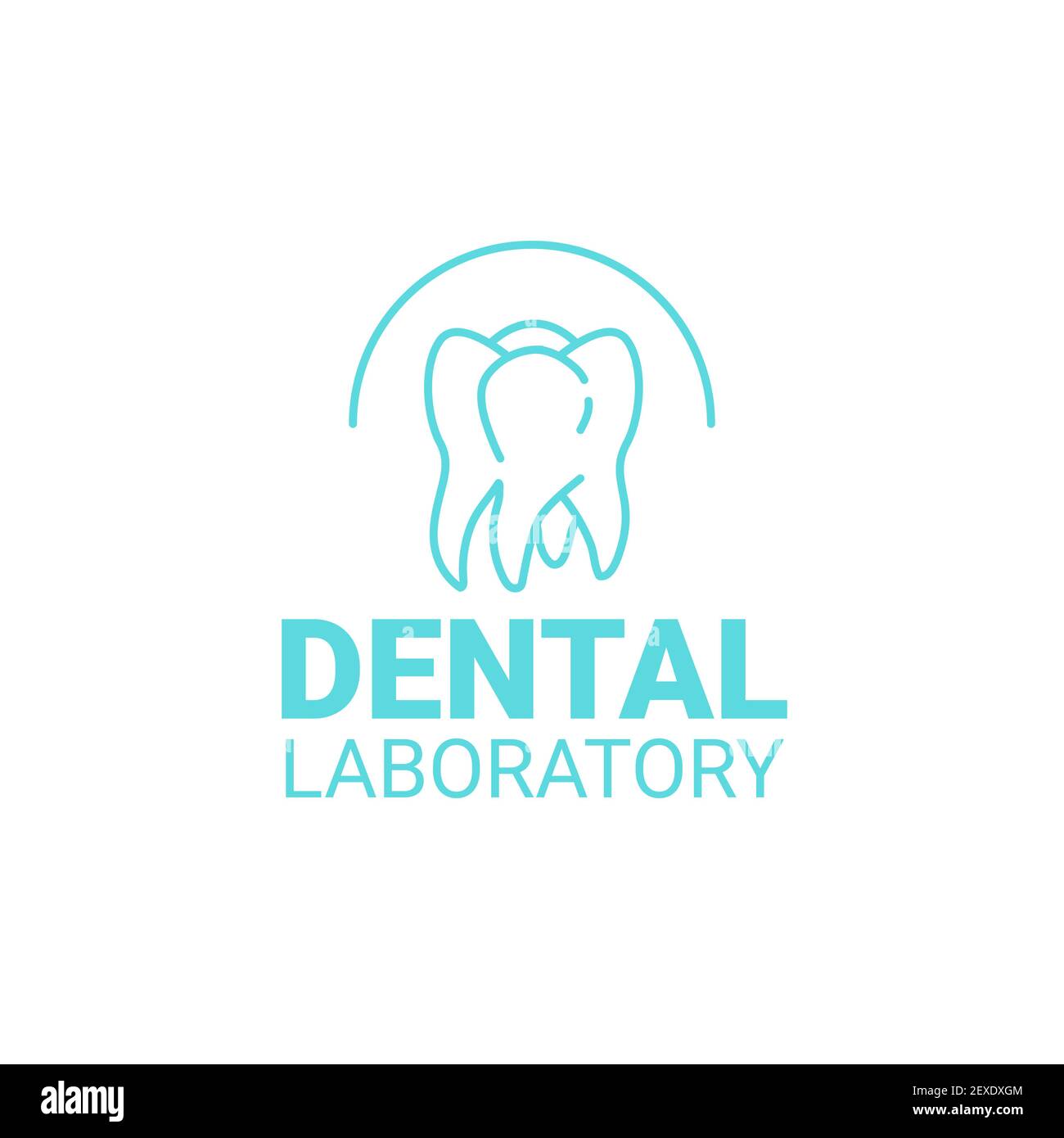 Dental laboratory logo isolated on white background Stock Vector Image