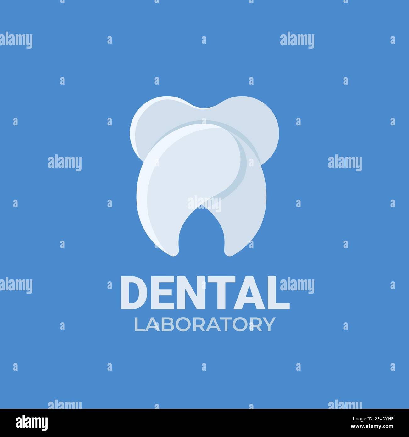 Dental laboratory logo isolated on blue background Stock Vector Image & Art Alamy