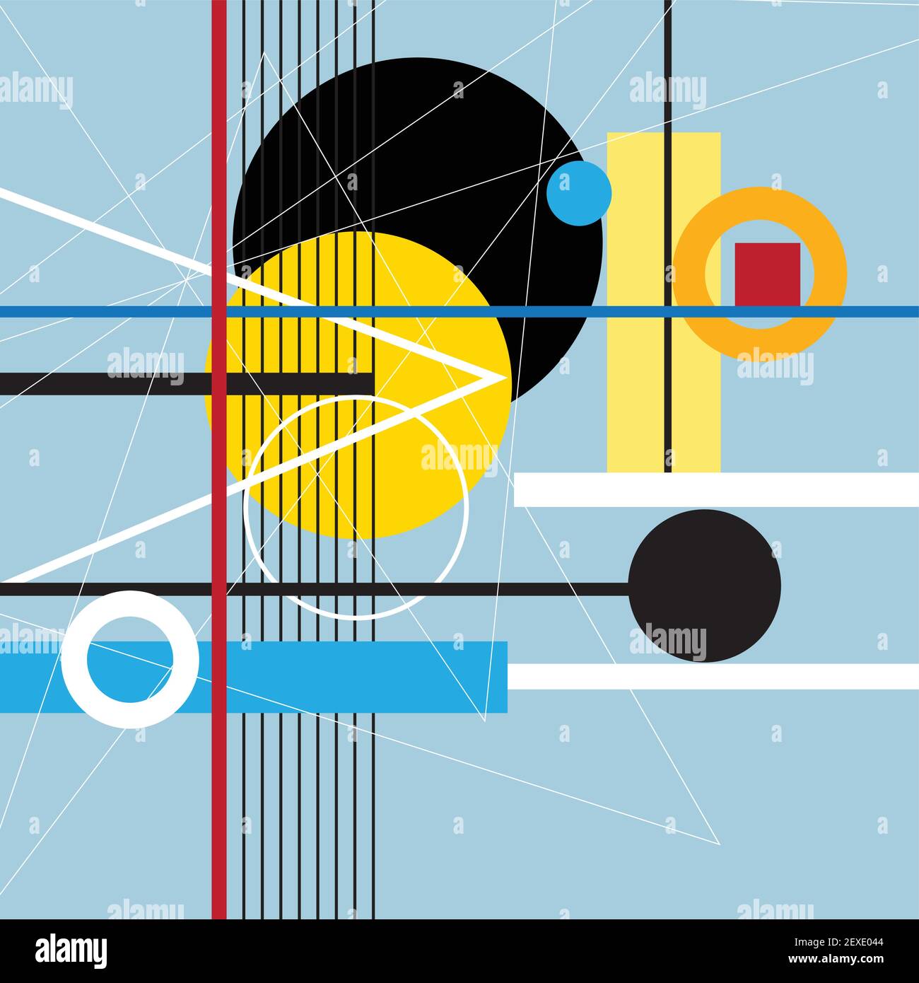 Abstract multi-colored background of geometric objects. An example of ...