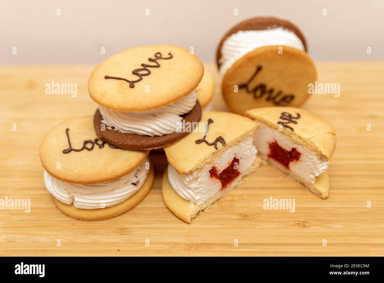 Jam sandwich cream biscuit hires stock photography and images Alamy