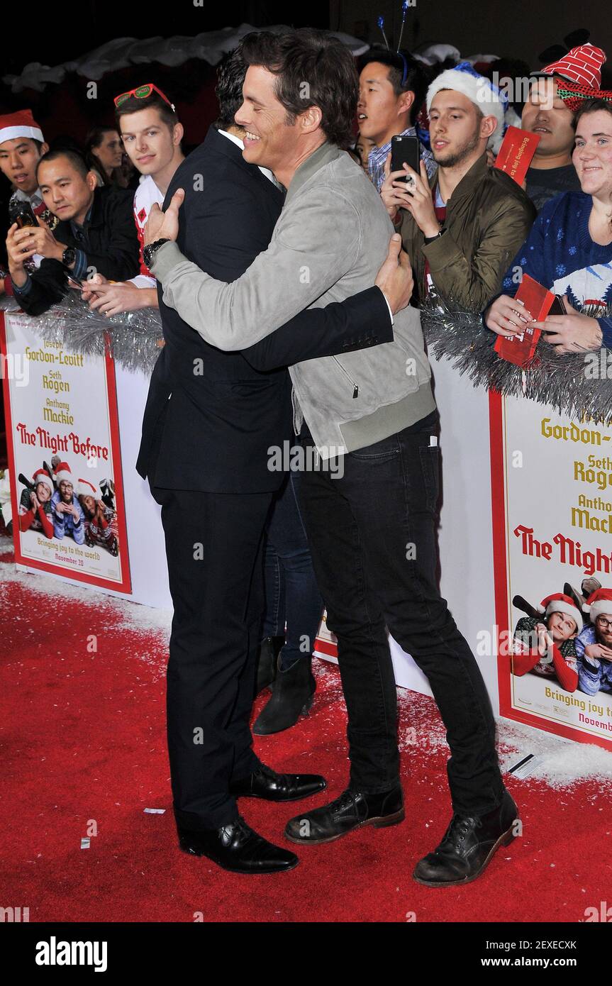 James Franco and James Marsden arrives at "The Night Before" Los