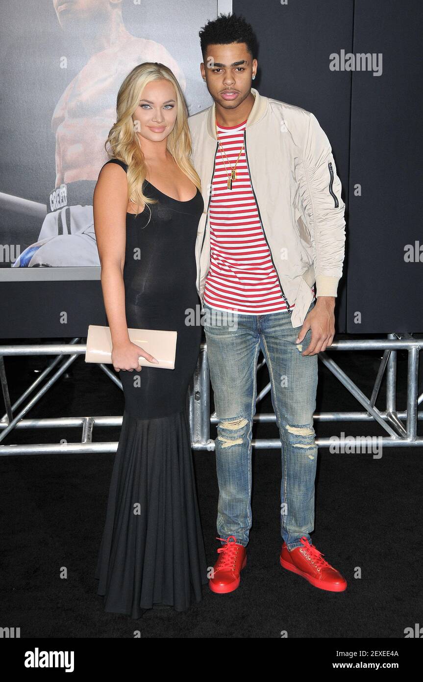 (RL) D'Angelo Russell and Girlfriend arrives at the "Creed" Los