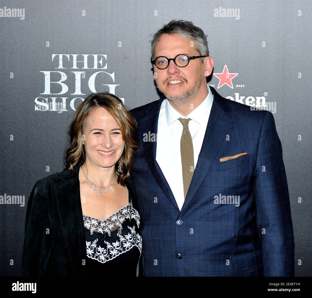 Director Shira Piven and director Adam McKay attend the New York premiere  of "The Big Short" at the Ziegfeld Theatre in New York, NY on November 23,  2015. (Photo by Stephen Smith) ***