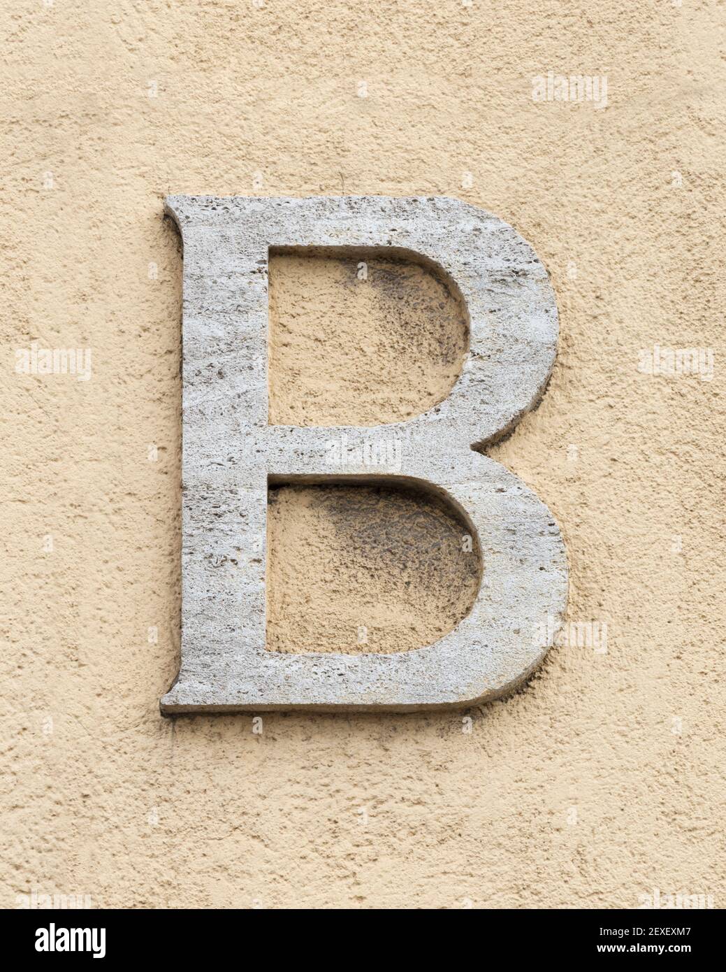 Capital letter B with serifs from the 1930s Stock Photo