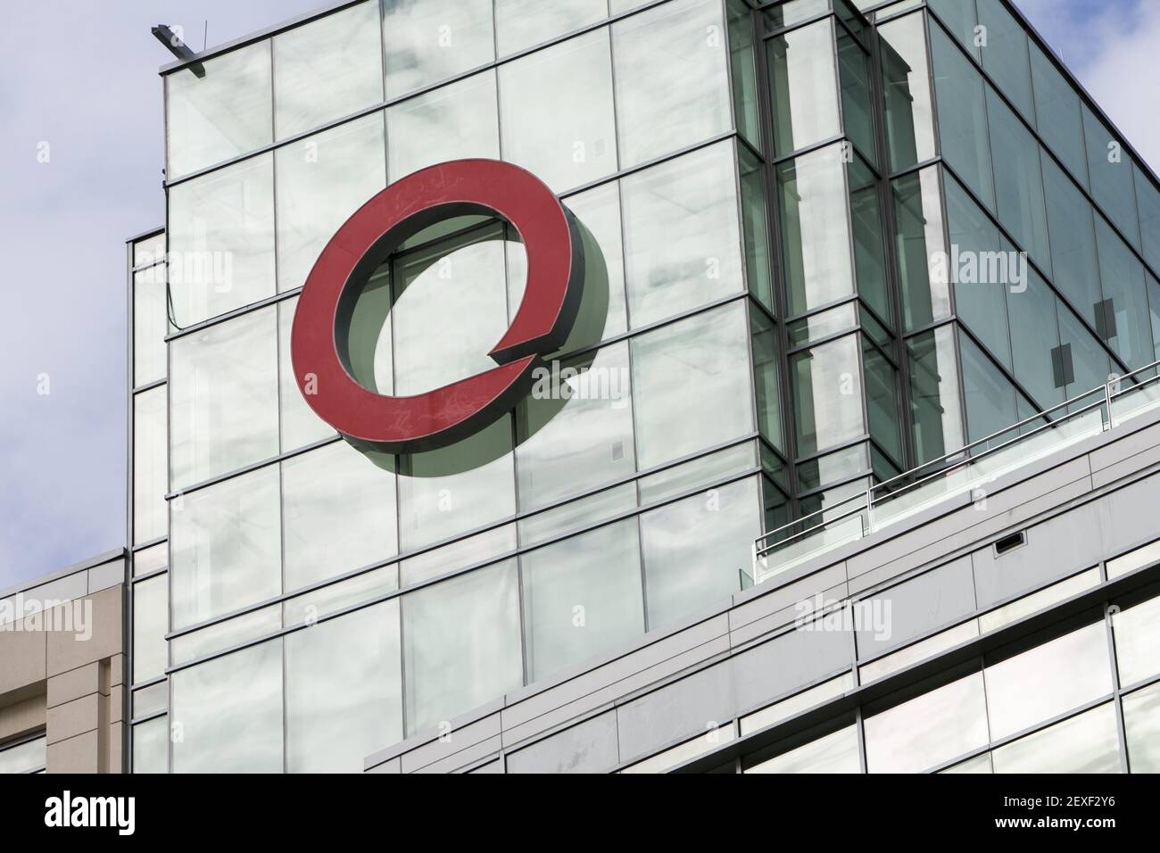 A logo sign outside of the headquarters of Quintiles Transnational in