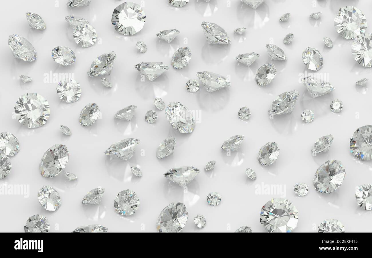 Multiple Diamond Gem Stock Photo