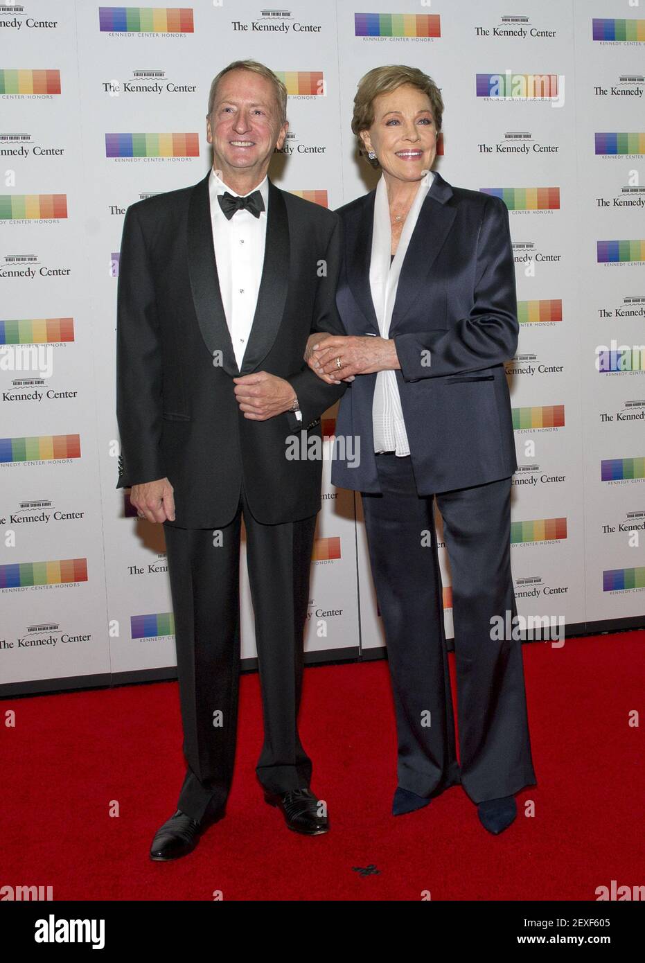 David and Julie Andrews arrive for the formal Artist's Dinner honoring the recipients of