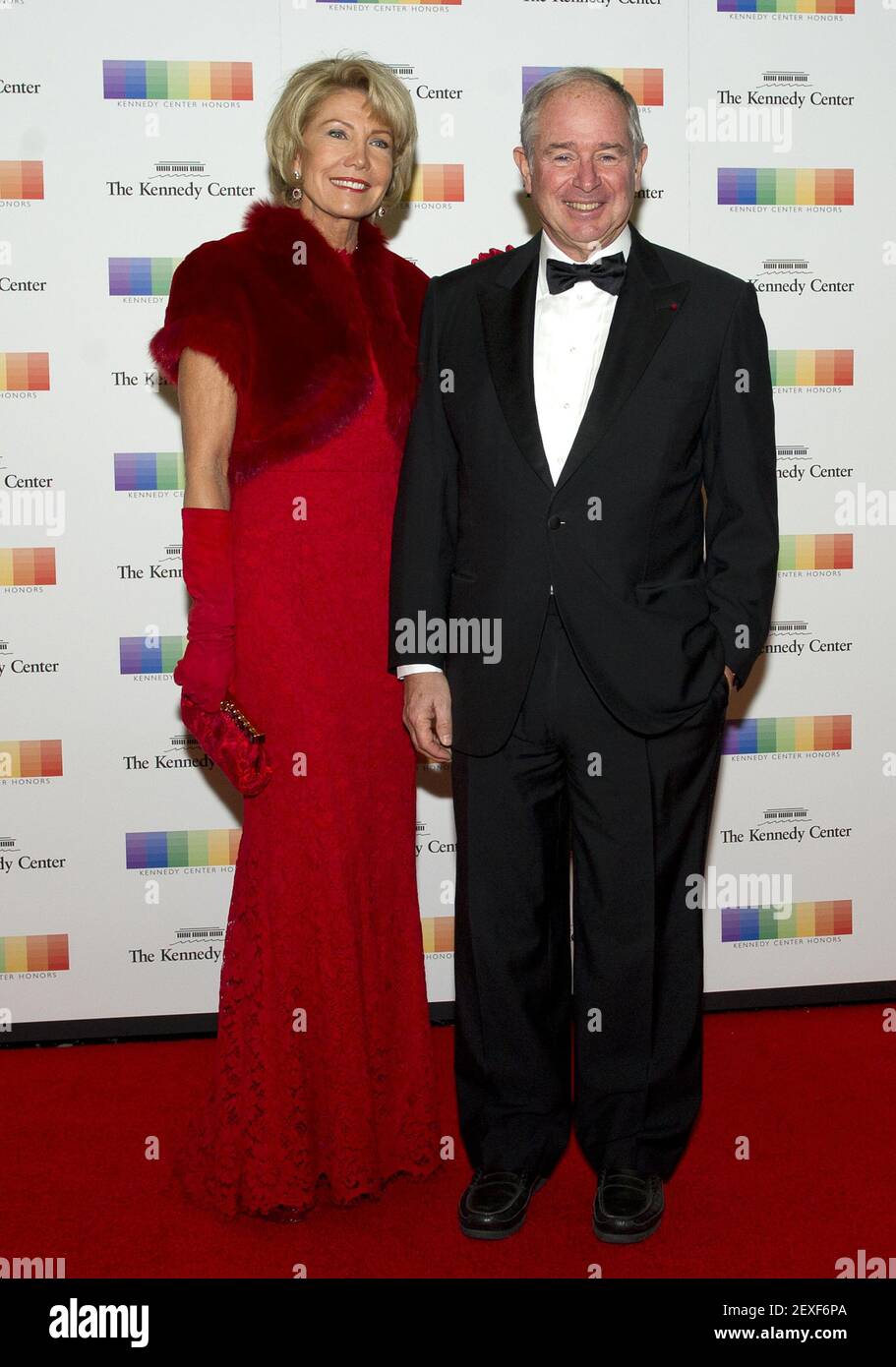 Stephen A. Schwarzman, Chairman and CEO of the Blackstone Group, and his wife, Christine arrive