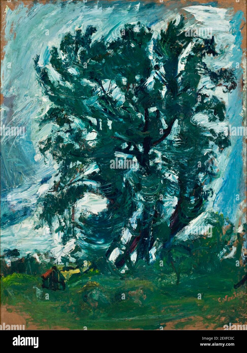 Chaim Soutine artwork entitled The Big Tree Stock Photo