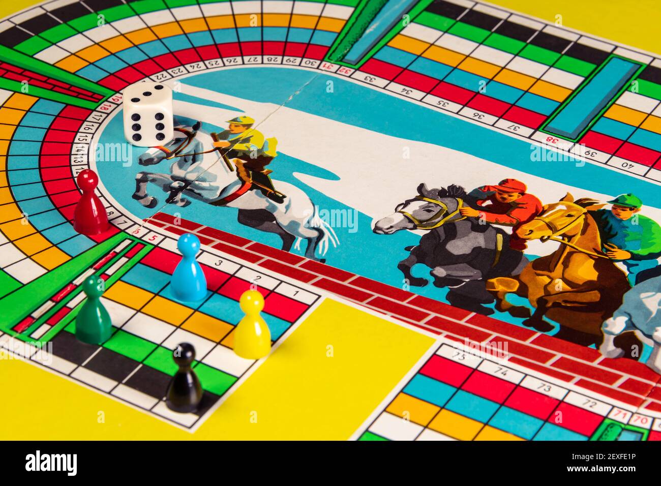 The Horse Race Is A Vintage Family Board Game Stock Photo - Alamy