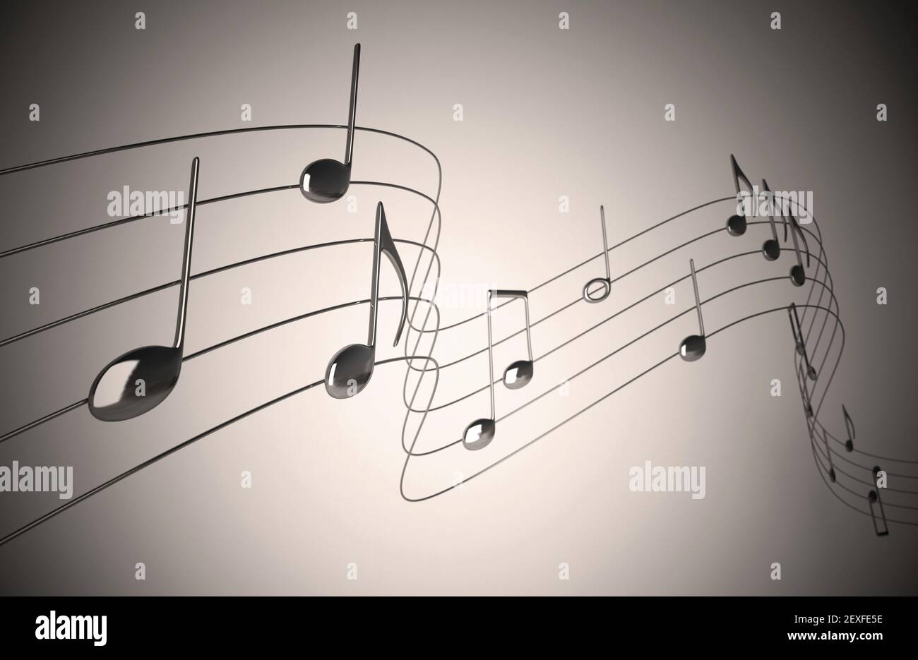 Flying music notes hi-res stock photography and images - Alamy