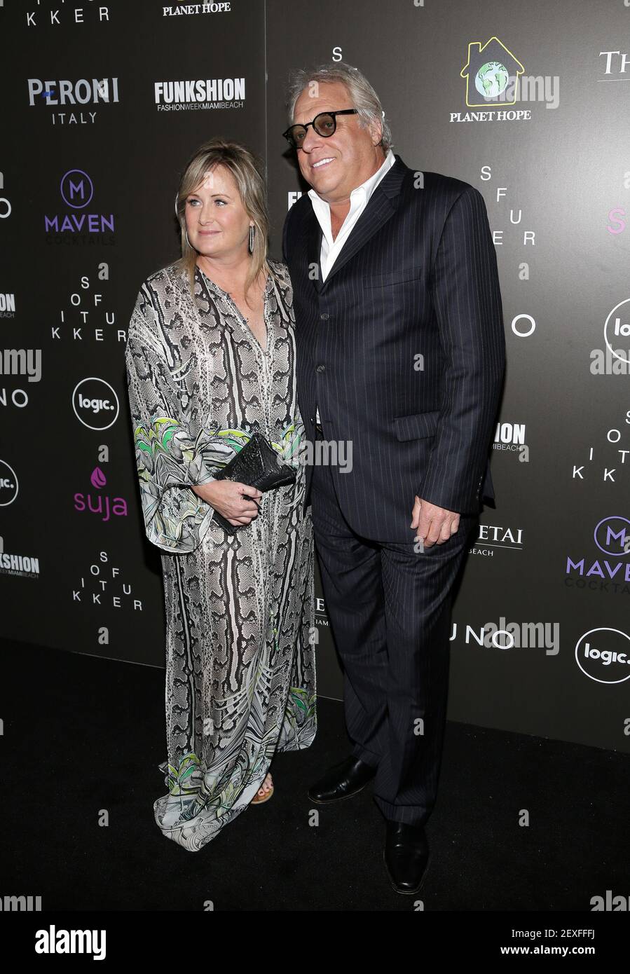 MIAMI BEACH, FLORIDA. NOVEMBER 6: Kelly Stone and Bruce Singer attend ...