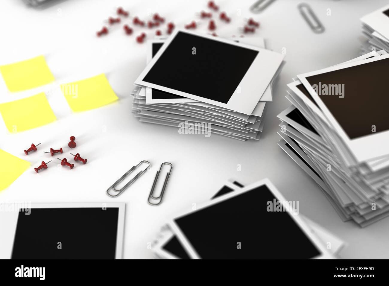 Office Desktop Set Stock Photo Alamy