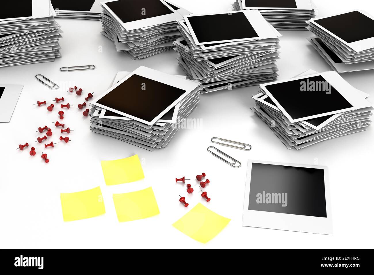 Office Desktop Set Stock Photo Alamy