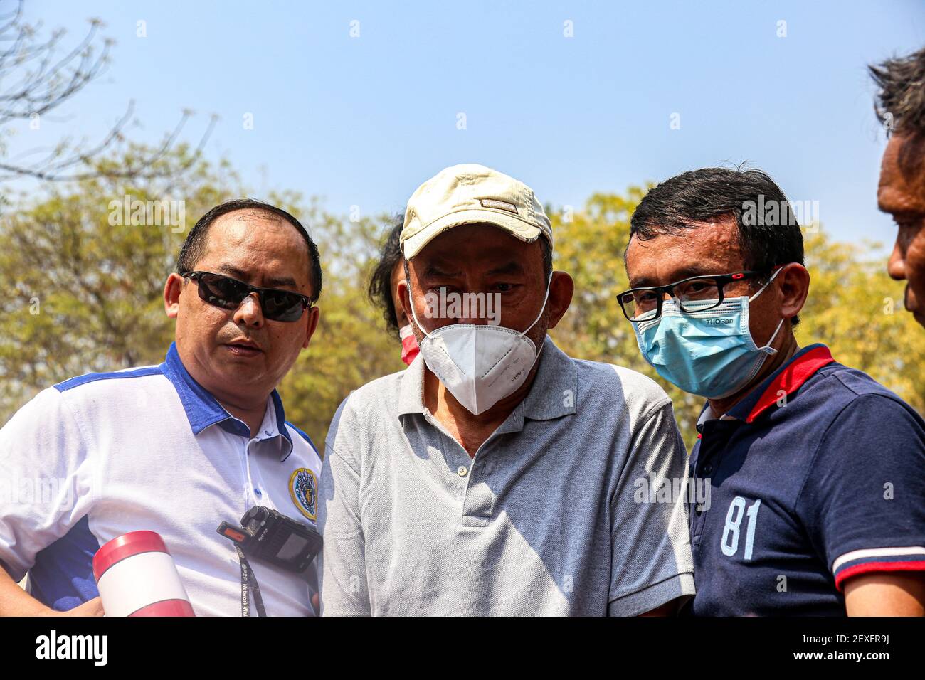 Father Of Ma Kyal Sin Seen During His Daughters Funeral Ceremony Millions Of People Attend The Funeral Of Ma Kyal Sin Angel Who Was Shoot And Killed By The Myanmar Security Forces On