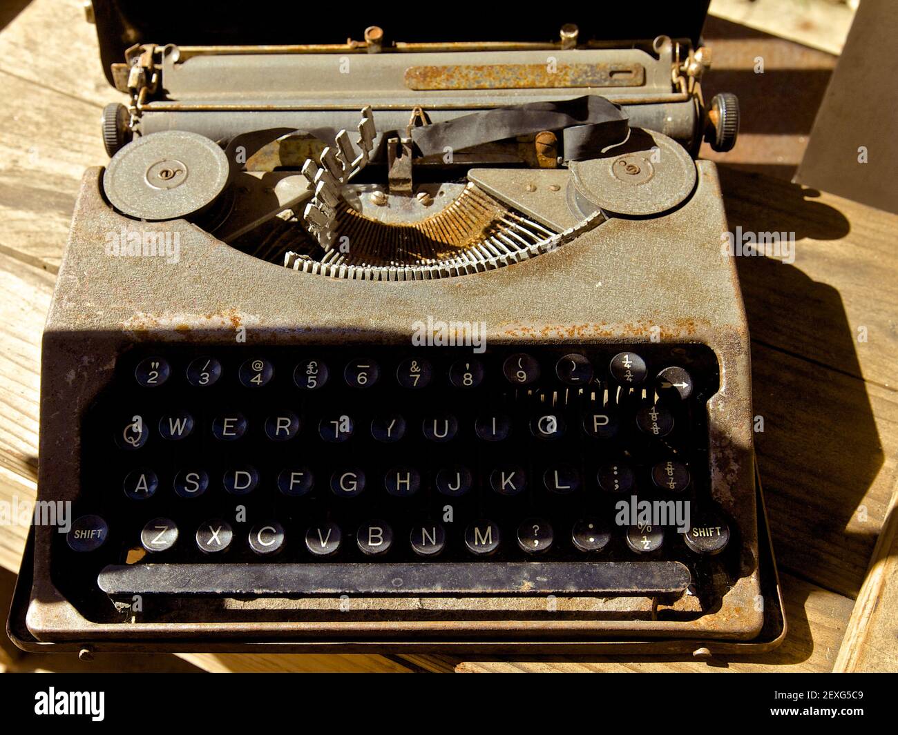 Antique typewriter Stock Photo