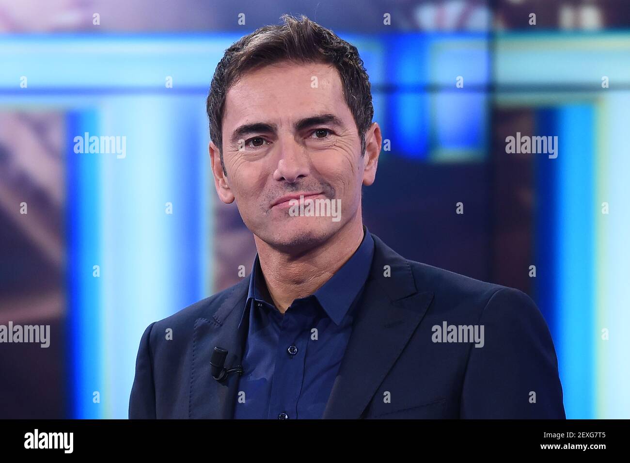 Italian Conductor Marco Liorni During Tv Broadcast La Vita In Diretta Photocall In The Rai Studios Via Teulada Rome Italy Septemper 30th 15 Photo By Massimo Insabato Mondadori Portfolio Sipa Usa Stock Photo