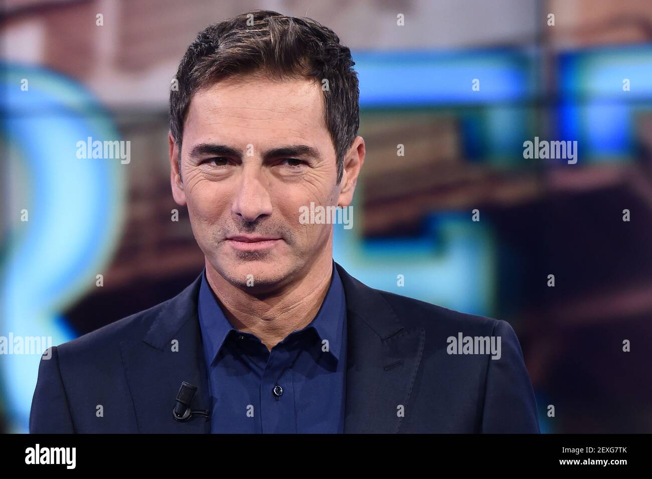 Italian Conductor Marco Liorni During Tv Broadcast La Vita In Diretta Photocall In The Rai Studios Via Teulada Rome Italy Septemper 30th 15 Photo By Massimo Insabato Mondadori Portfolio Sipa Usa Stock Photo