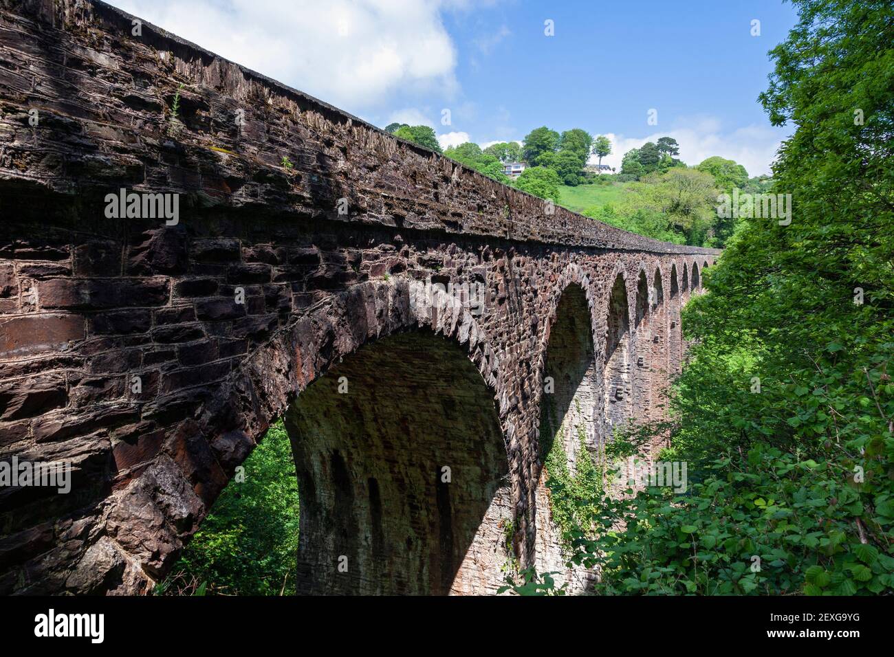 England, Devon, near Kingswear, Greenway Viaduct on the Dartmouth Steam