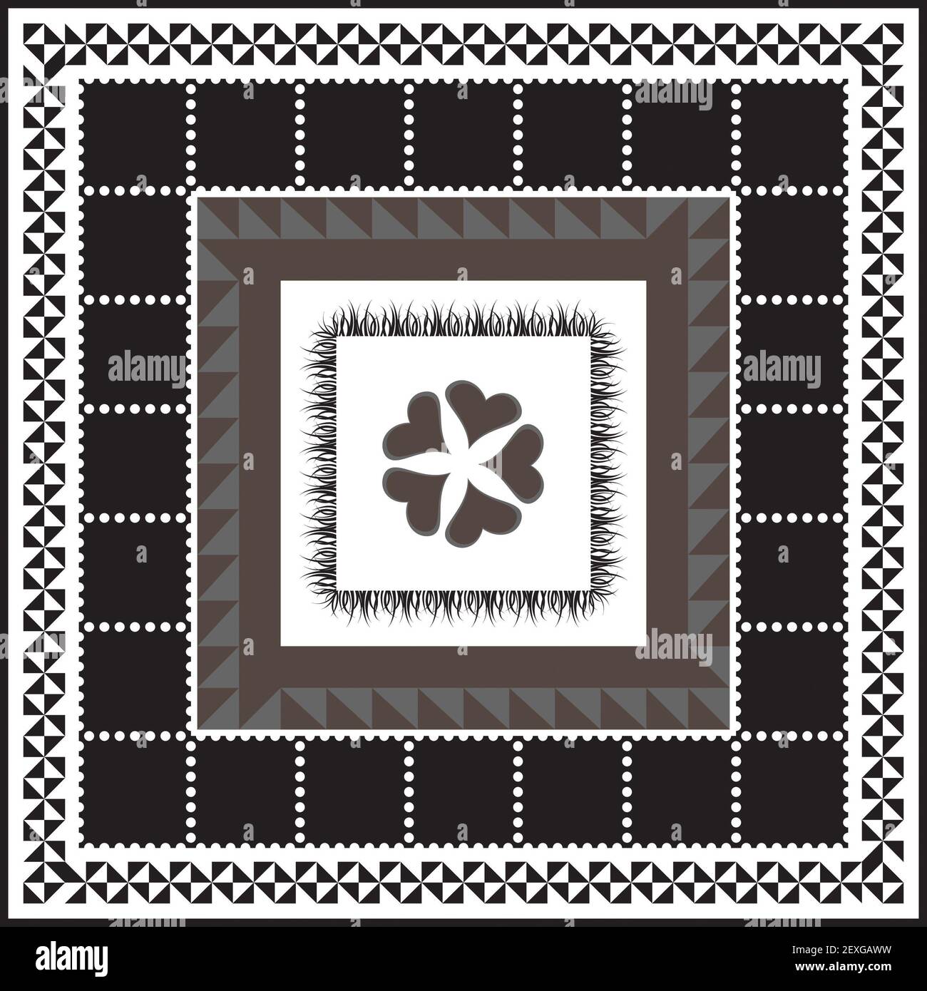 Ethnic art black and white hi-res stock photography and images - Alamy