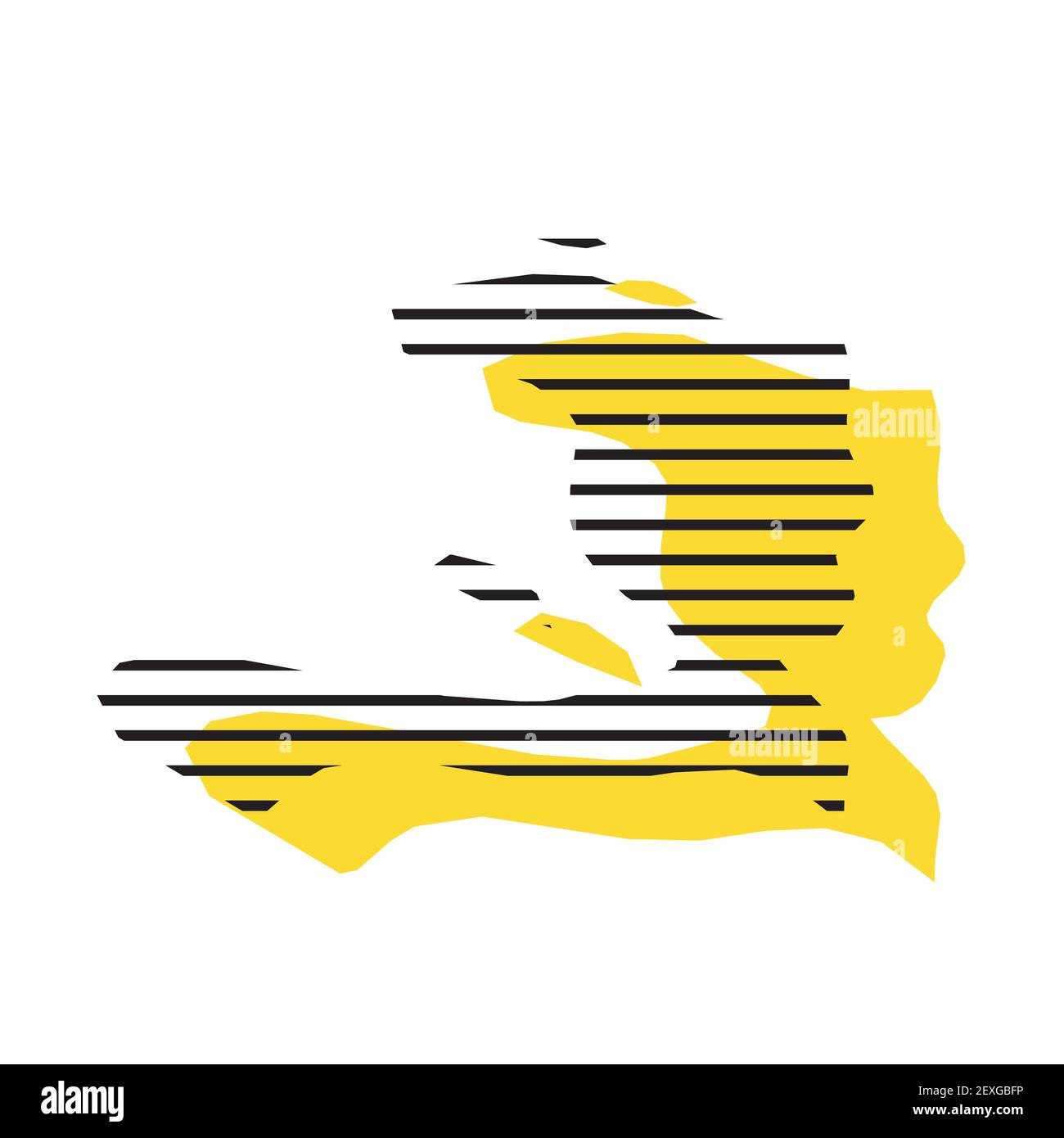 Haiti - country silhouette Stock Vector