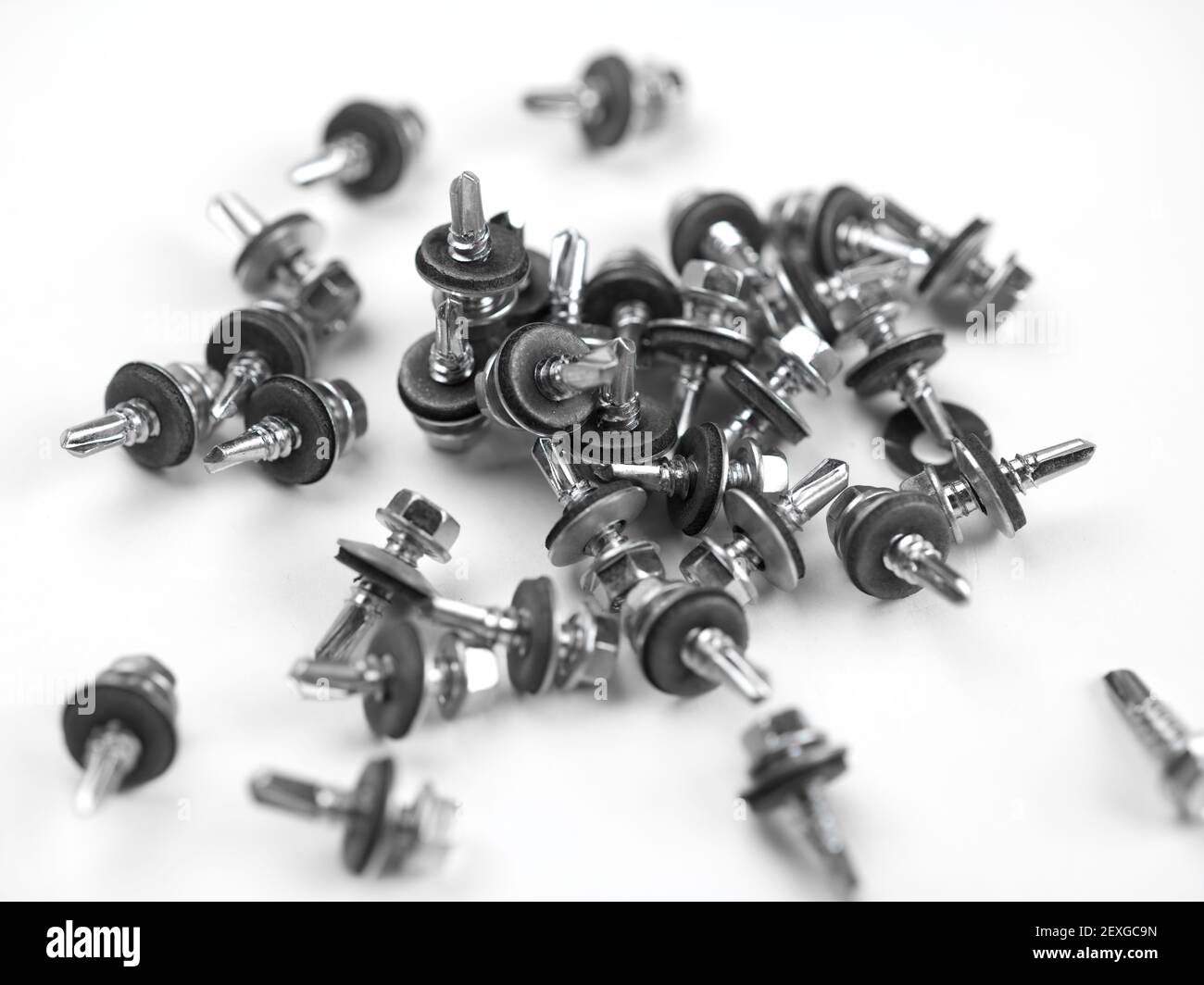 Bolts with rubber washers Stock Photo Alamy