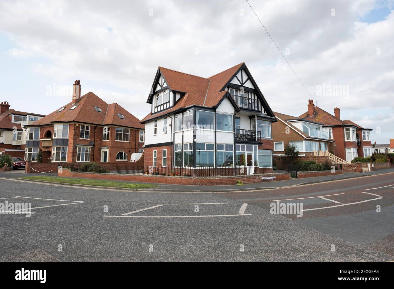 Large coastal guest house in Bridlington, East Yorkshire, UK Stock Photo Alamy