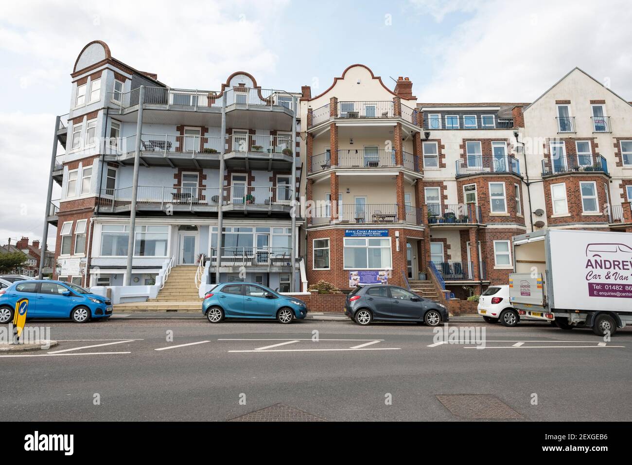 High rise holiday apartment block in Bridlington, UK Stock Photo Alamy