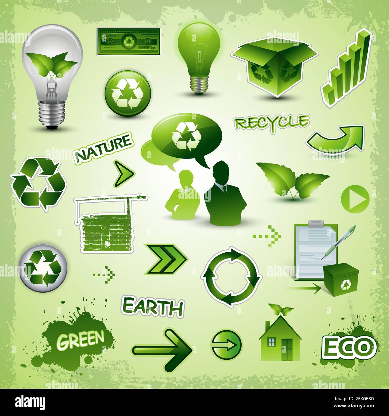 Environment and nature icons and symbols Stock Photo - Alamy