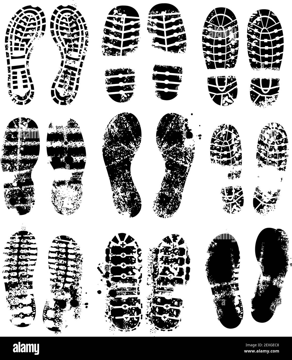 Boot print vector hi res stock photography and images Alamy