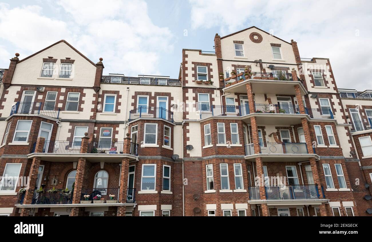 High rise holiday apartment block in Bridlington, UK Stock Photo Alamy