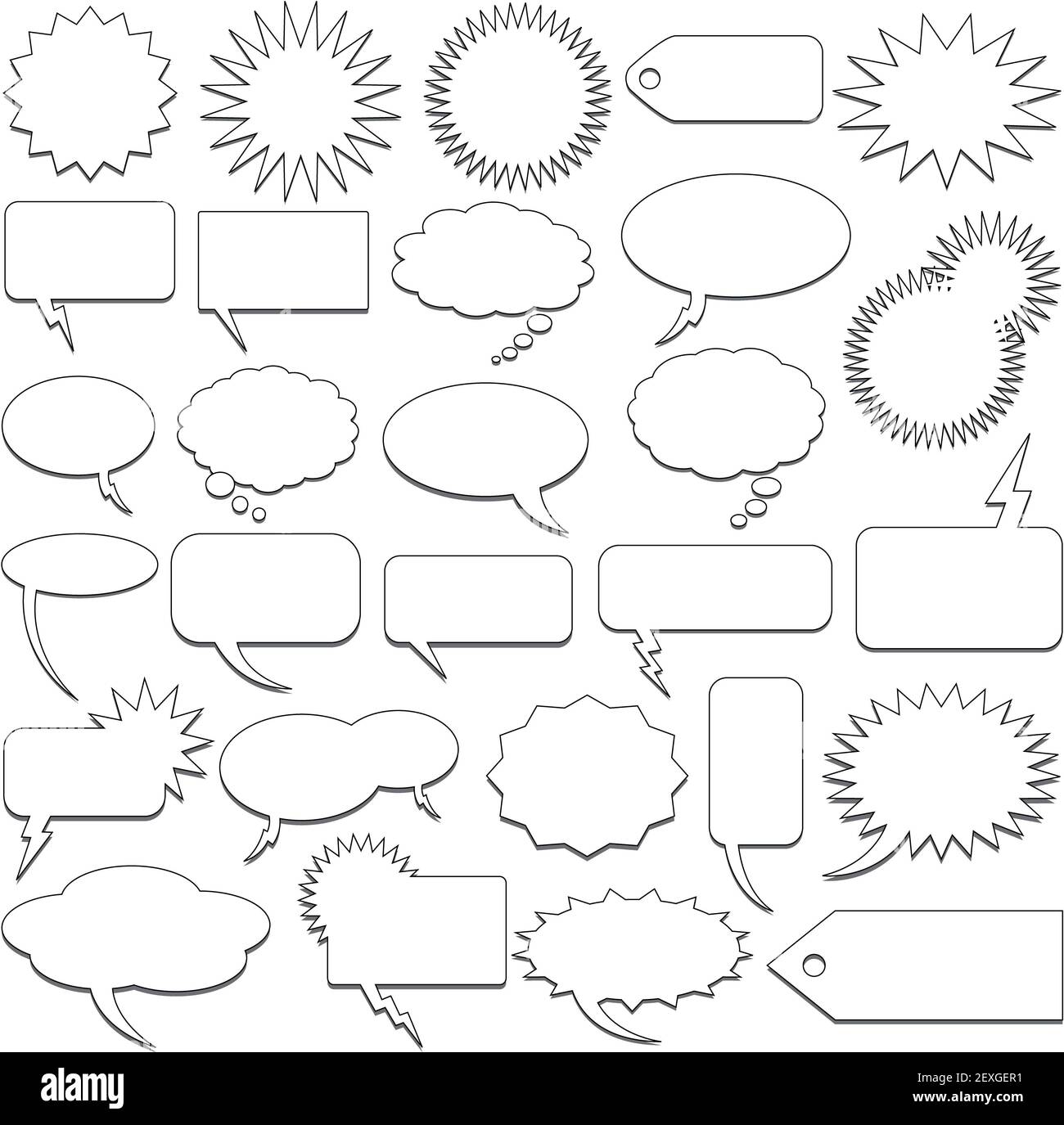 Comic speech bubbles Stock Photo Alamy