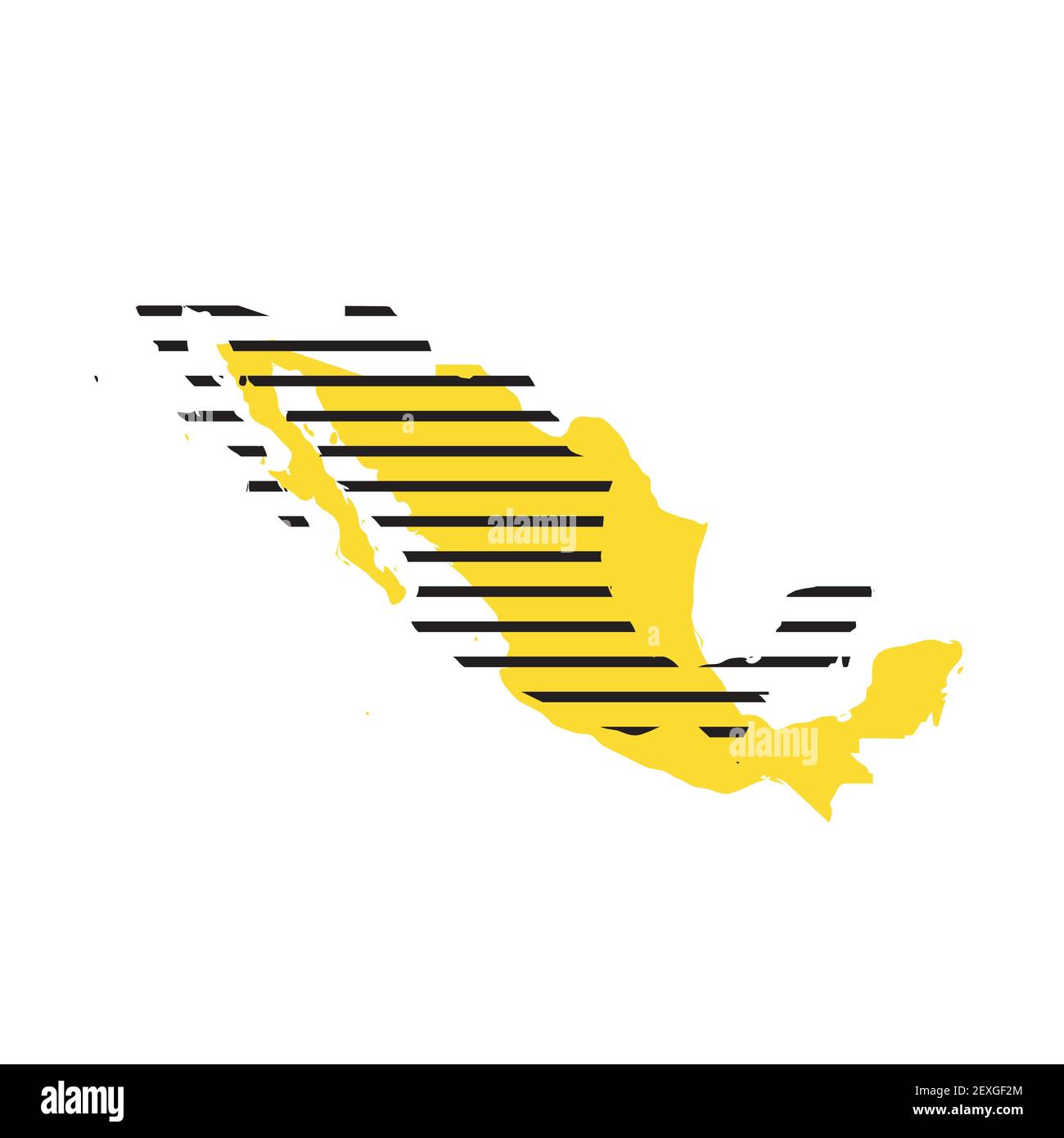 Mexico map silhouette hi-res stock photography and images - Alamy