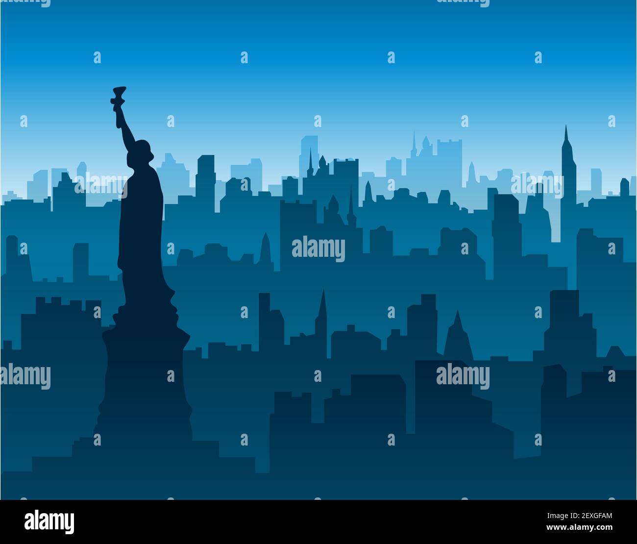 New york skyline silhouette vector hi-res stock photography and images ...