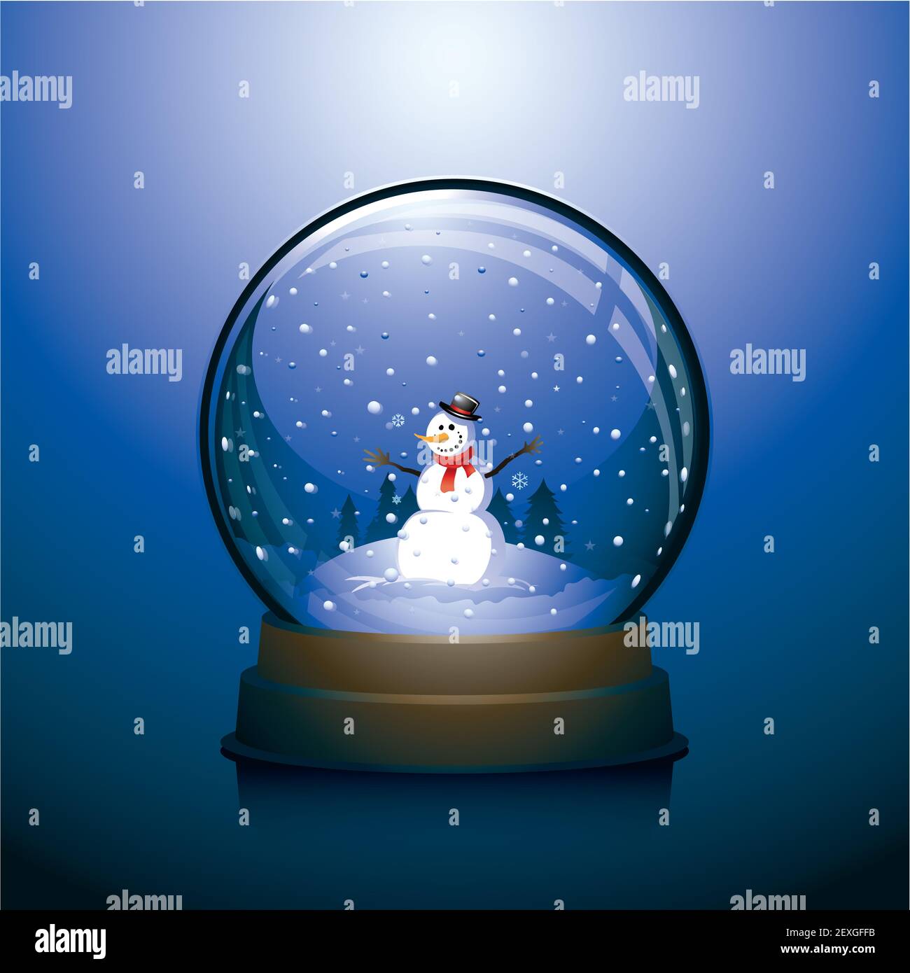 Christmas snowglobe Stock Photo