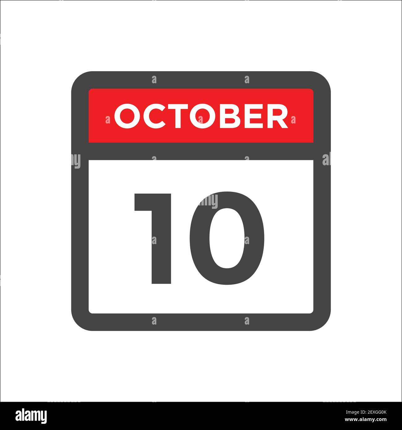 October 10 calendar icon day of month Stock Vector Image & Art Alamy