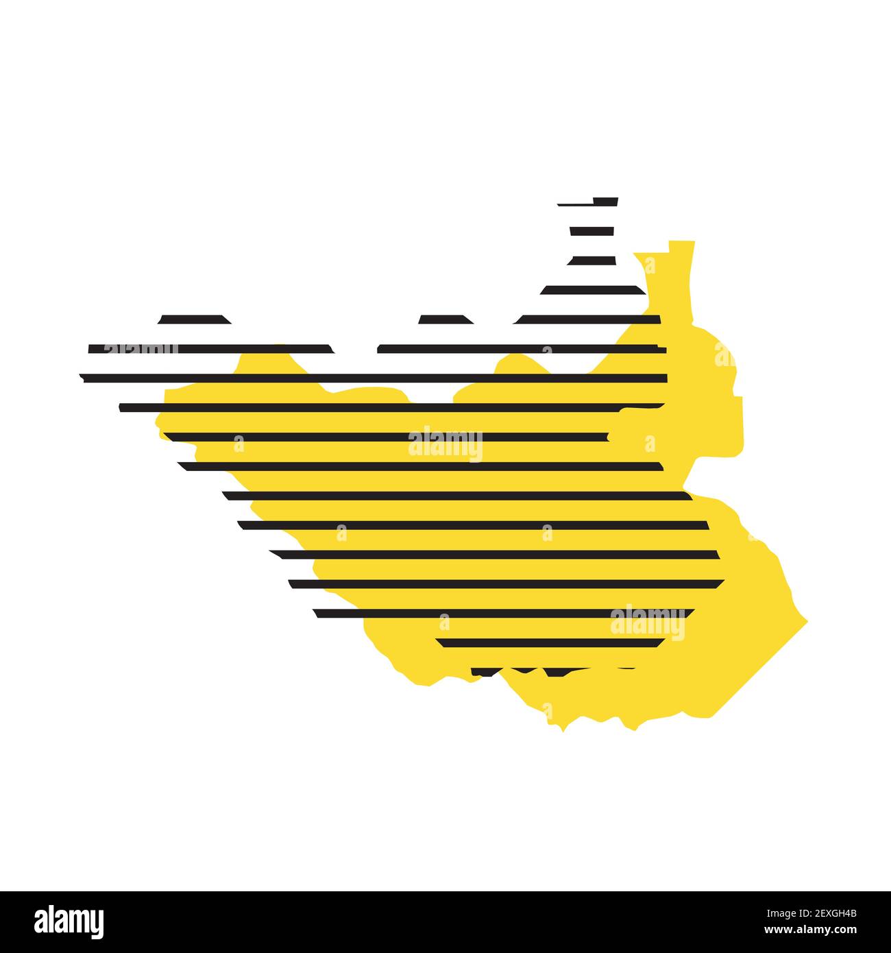 South sudan map solid border hi-res stock photography and images - Alamy
