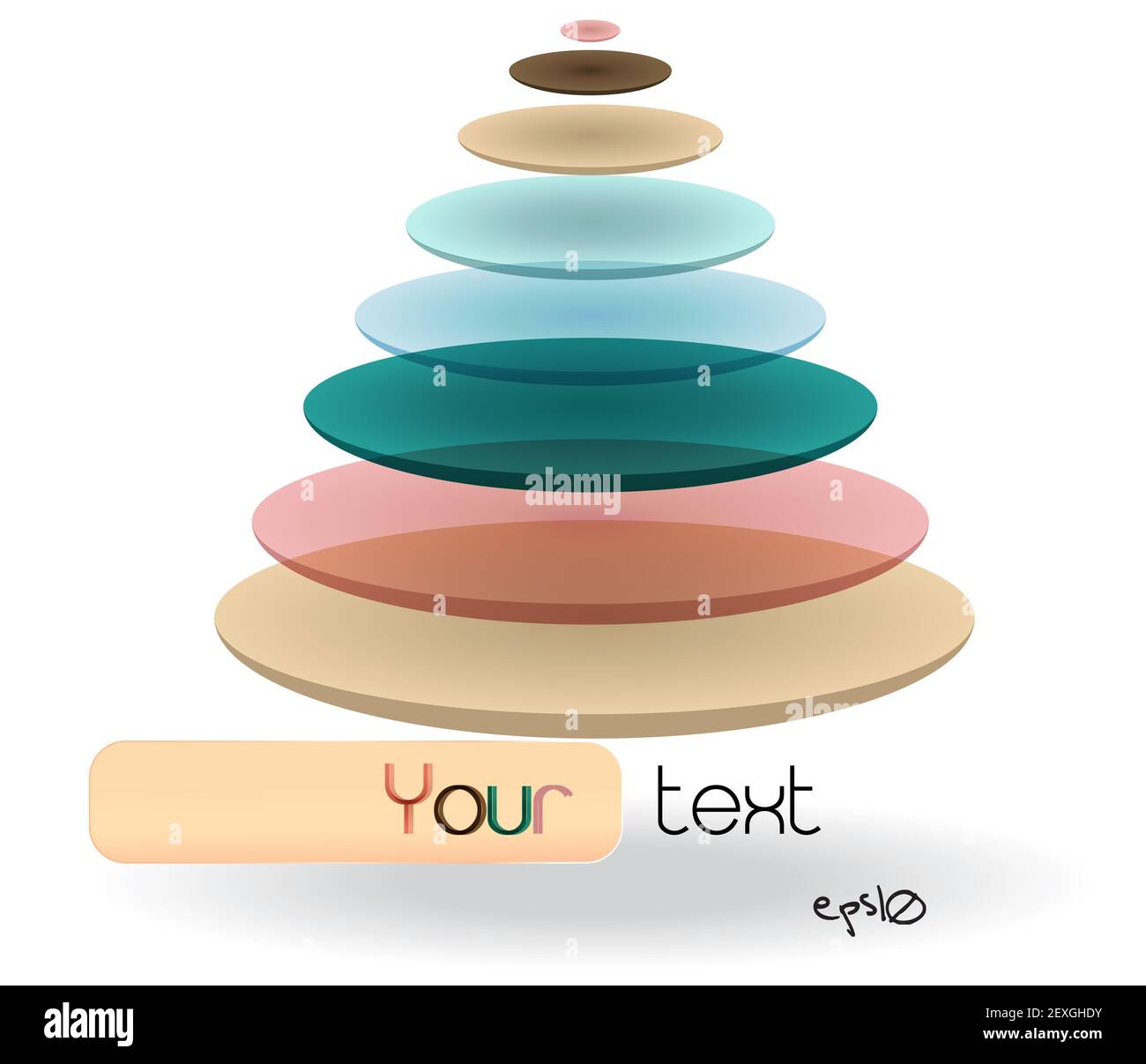 Multicolor glossy abstract logo. Stock Photo