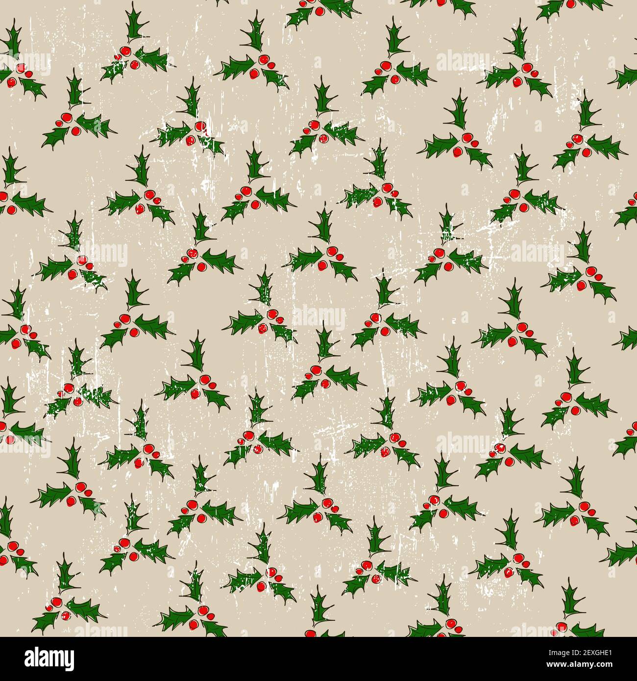 Vintage wallpaper mistletoe hi-res stock photography and images - Alamy