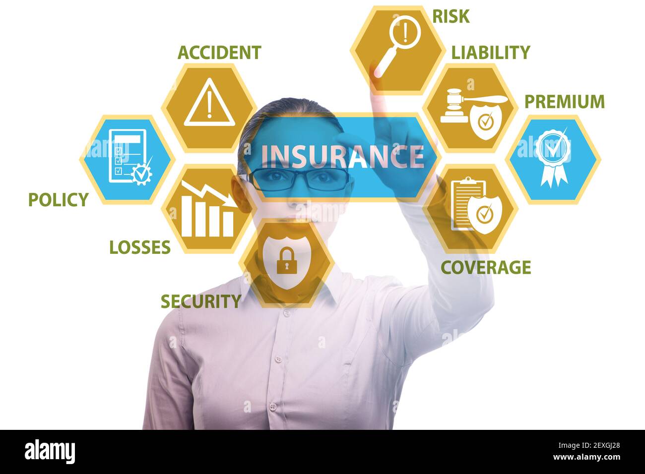 Concept of the various types of insurance Stock Photo - Alamy