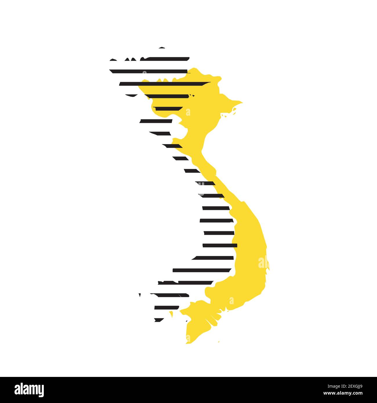 Vietnam - country silhouette Stock Vector
