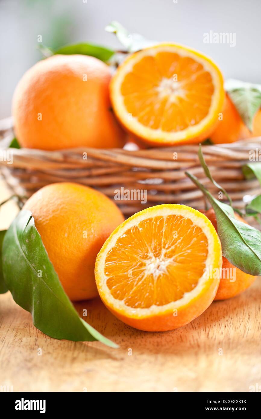 Orange With Ripe Round table ripe fruits hi-res stock photography and images - Alamy