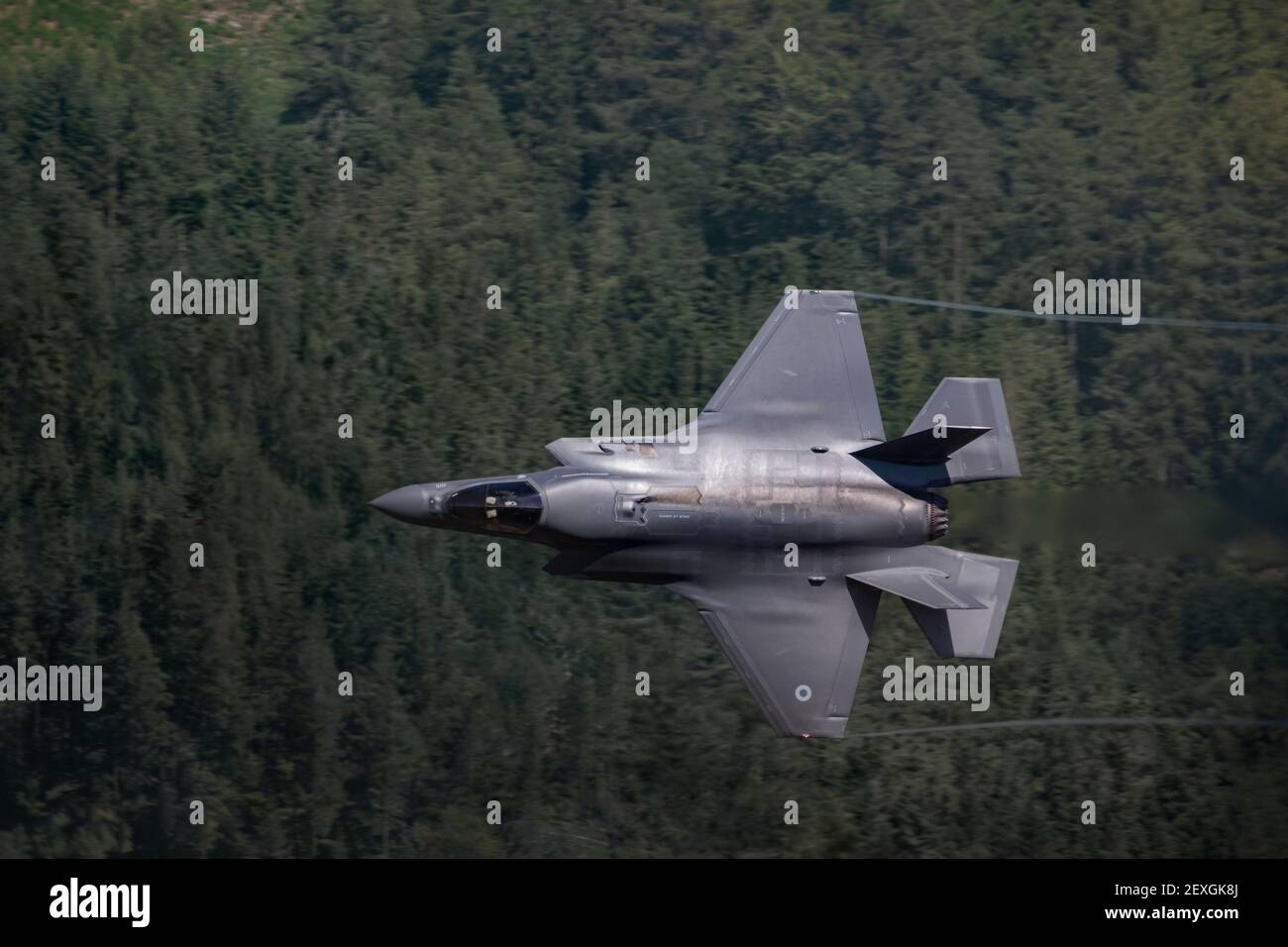 RAF F-35B on low flying training in the Lake District (Low Fly Area 17), Cumbria, UK Stock Photo
