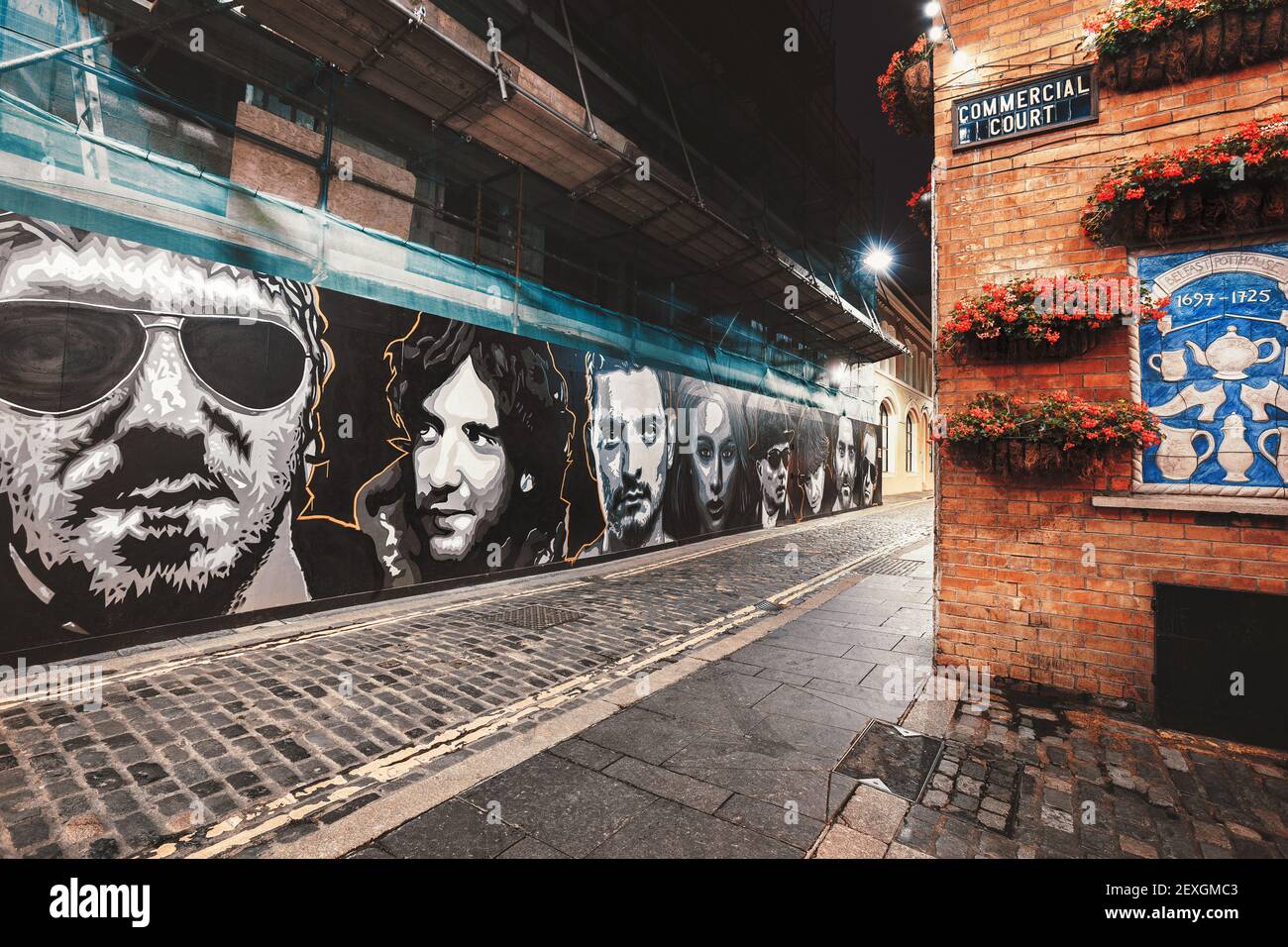 Street art at Commercial Court also known as a Cathedral Quarter