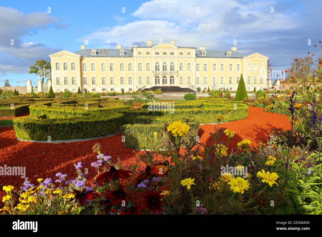 The Rundale Palace, Rundāles Pils, Zemgale, Latvia, Europe Stock Photo -  Alamy